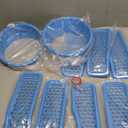 JeCar Mesh Grill Inserts & Headlight Covers Fit for 2024+ Jeep Wrangler JL Grill Covers Trim Accessories (9pcs Light Blue)