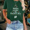 Maternity Christmas Shirt Women Bumpin'Around The Christmas Tree Shirts Cute Pregnancy Announcement Tee Tops (M)