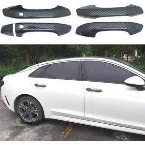 AOKIO ABS Carbon Fiber Style Exterior Door Handle Cover Trim for Kia K5 2020 2021 2022 2023 2024 2025 with Smart Keyhole (Not for Optima 2015-2019)