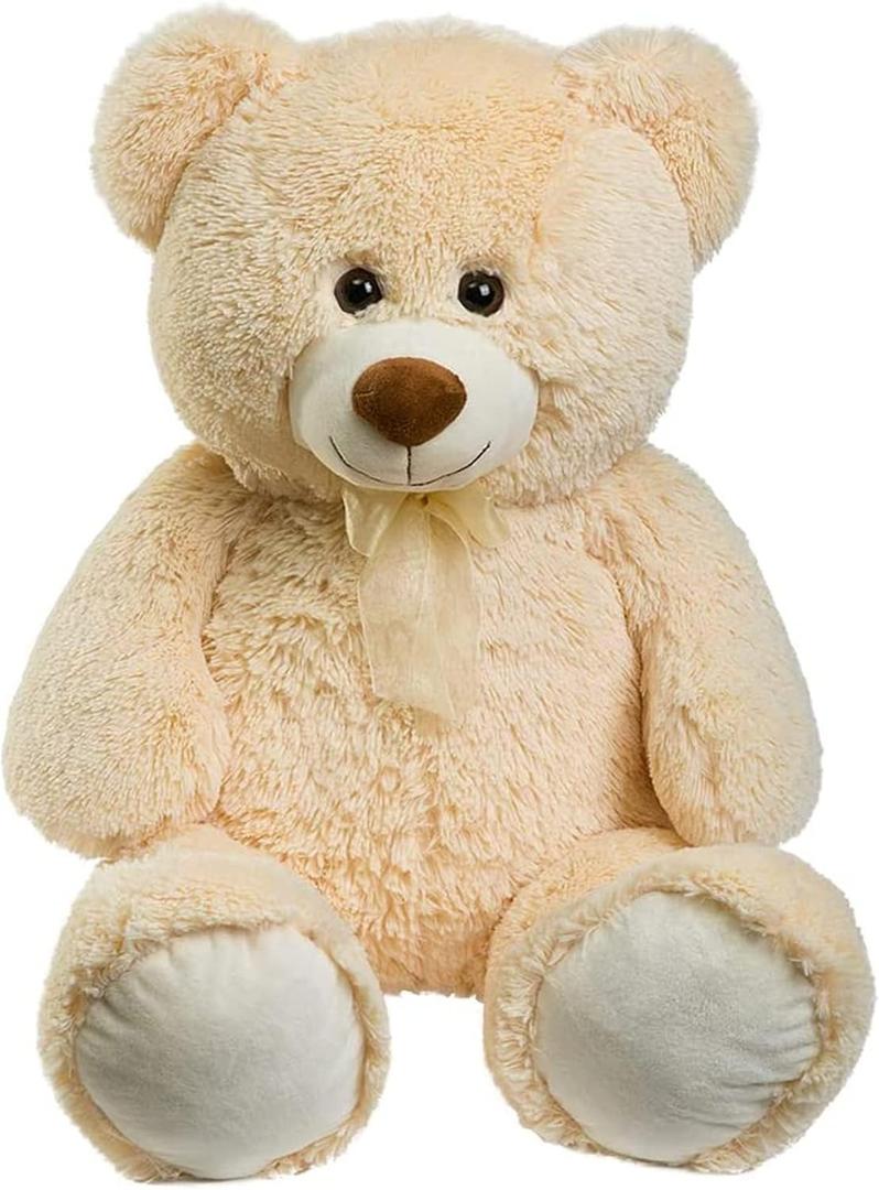 HollyHOME Big Teddy Bear Large Teddy Bear Stuffed Animal Birthday Valentines Day Plush for Kids and Girlfriend 36 inch Beige (Begie)