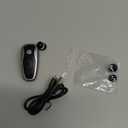 Retractable Wireless Headphone Headset Stereo Earphone lightweight V5.0 Noise Cancelling Mic Clip on Earpiece workout Sports running Business Trucker Driver Music Earbuds For Iphone android Phone (Black)