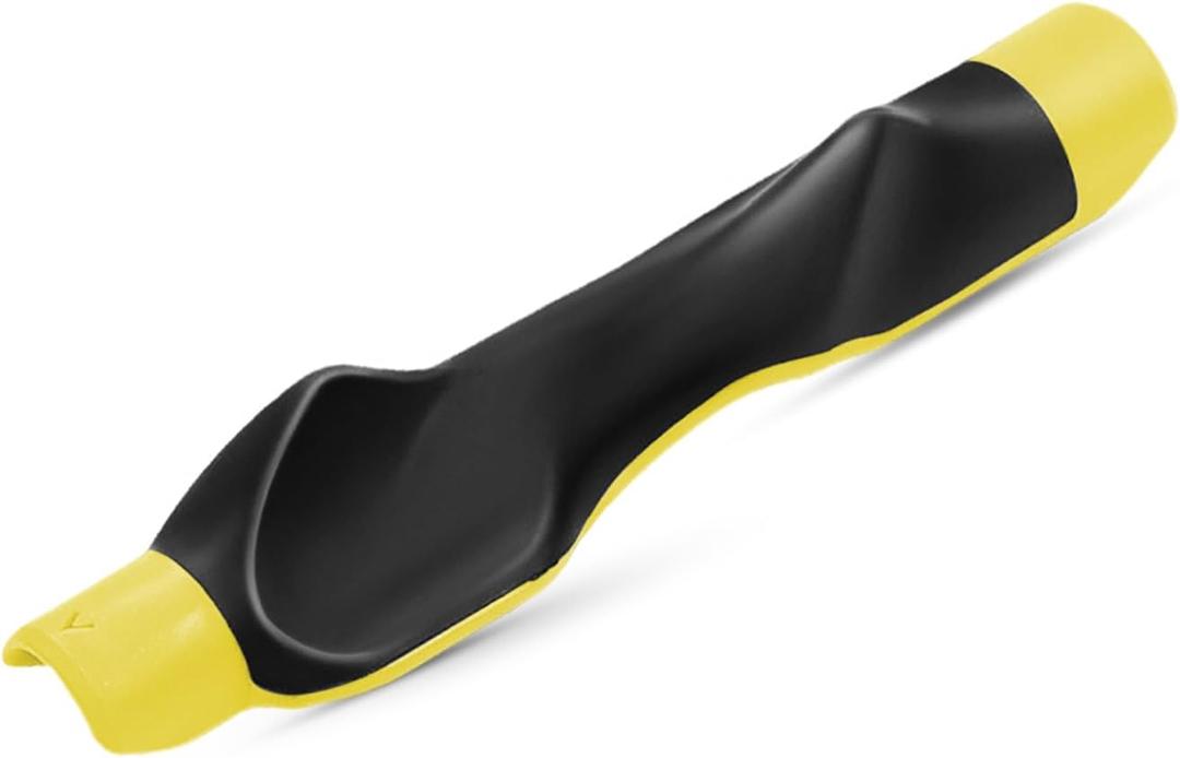 2 x Clip-On Golf Grip Trainer, Golf Swing Training Aid for Improving Proper Hand Positioning (BLACK+YELLOW)