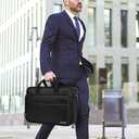 Ytonet Laptop Briefcase Premium Laptop Case Fits Up to 17.3 Inch Business Shoulder Bag Laptop Expandable Water-Repellent Messenger Bag Men/Women Computer Bag for Travel/Business/Black