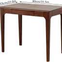 Solid Wood Writing Desk with Storage Drawer for Home Office Bedroom (Walnut, 31.5in)