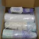 Jingmore 48 Pack 16 oz Christmas Disposable Coffee Cups with Lids and Sleeves Christmas Paper Hot Cups Xmas Party Beverage Tea Drinking Favors for Hot Cocoa, Xmas Holiday Supplies(Snowflake,Blue)