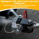 LEIFIDE 2 Pcs 3/4 Inch Trailer Hitch Pins Carbon Steel Galvanized Tow Bar with Steel Wire Rope and Safety Pins for Tractor, Trailer, Boat & More