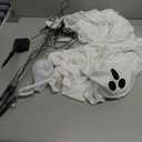 Halloween Hanging Ghost Lights Decorations, Warm White LED, Swinging Ghost Home Decor, 3 Modes Adjustable, Party Garden Yard Scary Cute Spooky Gifts (White 2Pack)