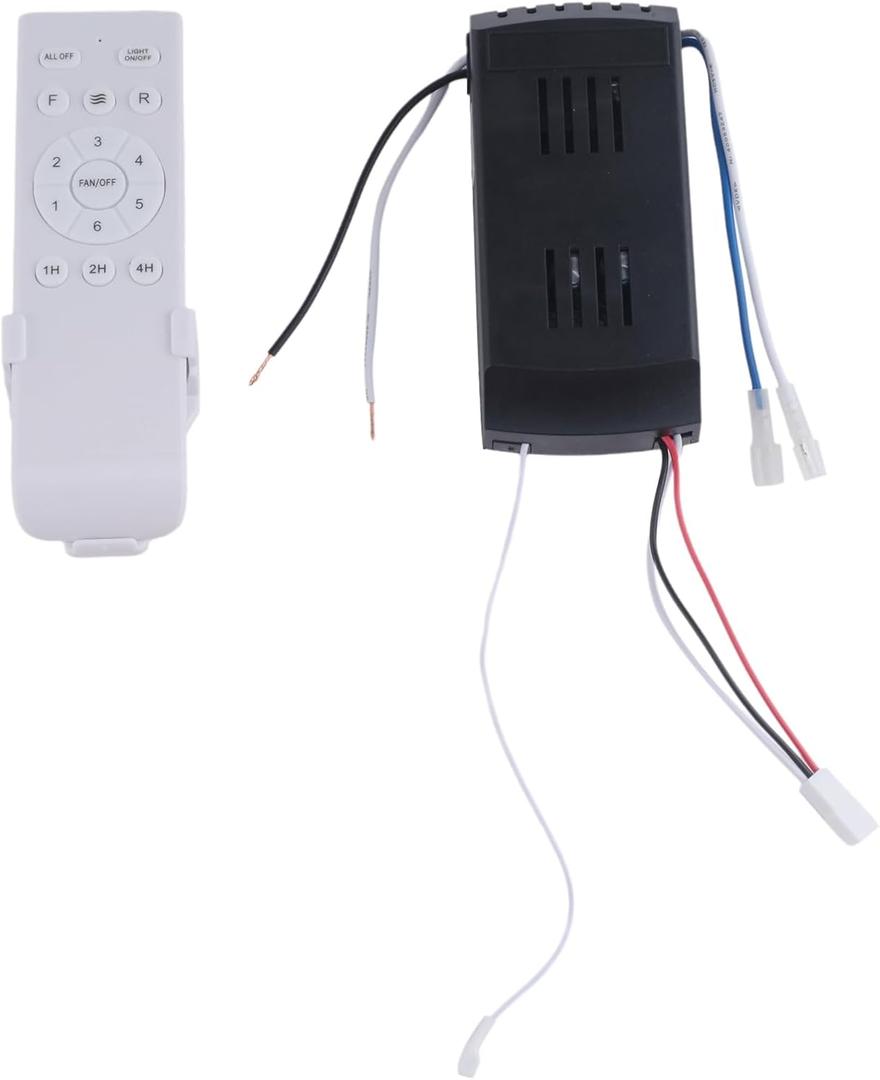Universal Ceiling Fan Remote Control Kit Replacement, 6-Speed & Timing, Remote Replacement for DC Ceiling Fan Light