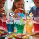 24pcs BalloonMon Drinking Straws - Reusable, Translucent, and Fun Party Decorations for Kids and Adults - for kids Party Favors,Birthday Party SuppliesSea Animals