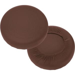 uxcell 2 Pack Stool Covers Round, 11-14 Inch Bar Stool Covers Washable Dustproof Slipcover Seat Cushion with Elastic for Bar Kitchen Living Room Decor, Dark Brown
