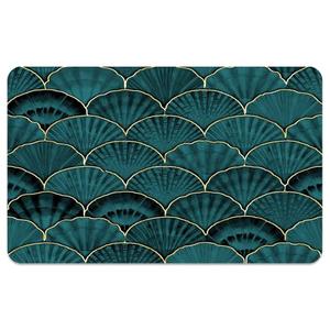 Super Absorbent Diatomaceous Earth Stone Bath Mat,The Shell, The sea Quick-Drying Bathroom Carpets,Non Slip Bathtub Floor Mat，Easy to Clean, Simple Kitchen Doormat, 32x20"