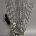 24 Tubes Meteor Shower Lights, Outdoor Icicles Christmas Lights, 12 Inch 864 LED Iciclelights Snow Falling Light, Connectable Raindrop Light, Xmas Wedding Party Tree Holiday Decor, Multicolor