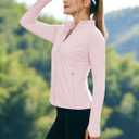 Rdruko Women's UPF 50+ Lightweight Athletic Jackets Sun Protection Full Zip Long Sleeve Packable Workout Shirts Running XS