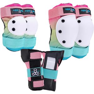 Triple Eight Saver Series 3-Pack Pad Set Ideal for Skateboarding, In-line Skating, Roller Skating, and Biking