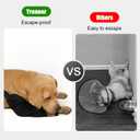 Dog Recovery Sleeve - Front Leg Only, Cone Collar Alternative, 2.5mm Thick Waterproof Abrasion-Resistant Pet Leg Sleeve, Washable, Prevents Licking/Biting & Keeps Wounds Dry (Black, L)