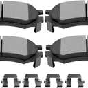 SCITOO D507 Front Ceramic Brake Pads Sets Fit For Saturn SC / SC1 / SC2,For Saturn SL 1991-2002,For Saturn SL1 1991-2002,For Saturn SL2 1991-2002,For Saturn SW1 1993-1999,For Saturn SW2 1993-2001