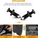 GOOACC GRC-70 35PCS Engine Under Cover Splash Shield Guard Body Bolts Bumper Fender Liner Push Retainer Fastener Rivet Clips , black