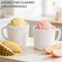 Pukomc Ice Cream Maker Machine for Home Use, with Two Ice Cream Bowls,Simple Operation and Easy to Clean,White