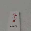 ohora Semi Cured Gel Nail Strips (N Brilliant) - Red, Patterned, Works with Any UV/LED Lamps, Salon-Quality, Long Lasting, Easy to Apply & Remove - Includes 2 Prep Pads, Nail File & Wooden Stick