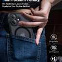 2 x Magnetic Shockproof for iPhone 17 Case,Upgraded[Camera Protection][Compatible with Magsafe][Non-Slip][Mil-Grade Protection] Slim Anti-Yellowing Translucent Matte Phone Case for iPhone 17,Black