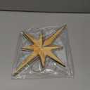 Quzzil 2 Pcs Christmas Bethlehem Star Hanging Sign Wooden Christmas Welcome Decor Bethlehem Star Door Sign Wall Plaque Xmas Decoration for Fireplace Home Indoor Outdoor Decor