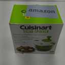 Cuisinart Large Salad Spinner, 5-Qt , Vegetable & Fruit Salad Washing Bowl with Strainer, Quick Prep Spinner for Salad Greens, Lettuce, Fruits & Vegetables, CTG-00-SAS (White)