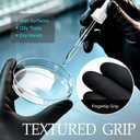 PROMEDIX P Black Disposable Nitrile Gloves, 6Mil 100 Pcs Food Safe Cooking Gloves Latex Free Rubber Gloves for Cleaning Exam (Black, M)