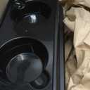 IRIS USA Elevated Dog Bowls with Storage, 9" H Raised Bowl for Small Dogs, Airtight Pet Food Storage Holds Up to 13 lbs, at Home or Camping, Smoke/Black