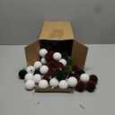 96 Pcs 1.57" Velvet Christmas Balls Bulk, Shatterproof Flocked Christmas Tree Ball Ornaments, Mini Xmas Bulb Ornaments Hanging Decoration(Dark Green, Green, Red, Khaki, Brown, Apricot)