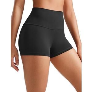 CRZ YOGA Womens Butterluxe High Waisted Biker Shorts 2.5 Inches - Yoga Workout Spandex Running Volleyball Booty Black Small