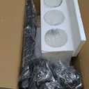 MELUCEE 3 Lights Linear Chandelier Black Finish Kitchen Pendant Lighting Over Island Dining Room Light Fixtures Ceiling Hanging Lamp with Clear Glass Shade, 20.5 Inches Length