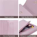 Travelambo RFID Blocking Wallet Women Small Womens Wallet Credit Card Holder Mini Compact Trifold Wallets for Women with Coin Pocket Zipper (Napa Purple)