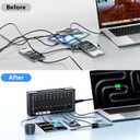 770W USB Charging Station with 20 Ports for Multiple Devices, 10 USB A+10 USB C, Charger Block,Smart Power Delivery & Multi Protection Compatible with iPhone/iPad/Tablets/Smartphones & More