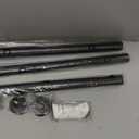 ALLZONE Tension Curtain Rod for Windows,123 to 160 Inch, Heavy Duty Extra Long Curtain Rods, Non-Slip Bathroom Shower Tension Rod, Renter Friendly, Adjustable, Spring Loaded, Black