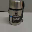 STANLEY Classic Food Jar and Spork 18 oz | Vacuum Insulated Food Container | Wide Mouth Screw On Lid | Packable for Travel | Stainless Steel with Leakproof Lid | BPA-Free | Stainless Steel