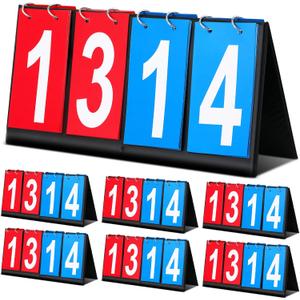 Hiboom Portable Scoreboard Flipper Table Top Score Keeper Waterproof 4 Digital Scoreboard Flipper for Basketball Soccer Tennis Volleyball Cornhole Sports Games P. E Classroom Activities