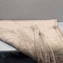 Exclusivo Mezcla Twin Size Flannel Fleece Blanket, Super Soft Velvet Plush Bed Blanket, Fuzzy Cozy and Warm for All Seasons, 60x80 Inches, Camel