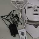 SDKWDH Red Light Photon Facial Mask with Remote Control, 7 Custom Modes with Infrared, Portable with Timer for Home Use (White 01)