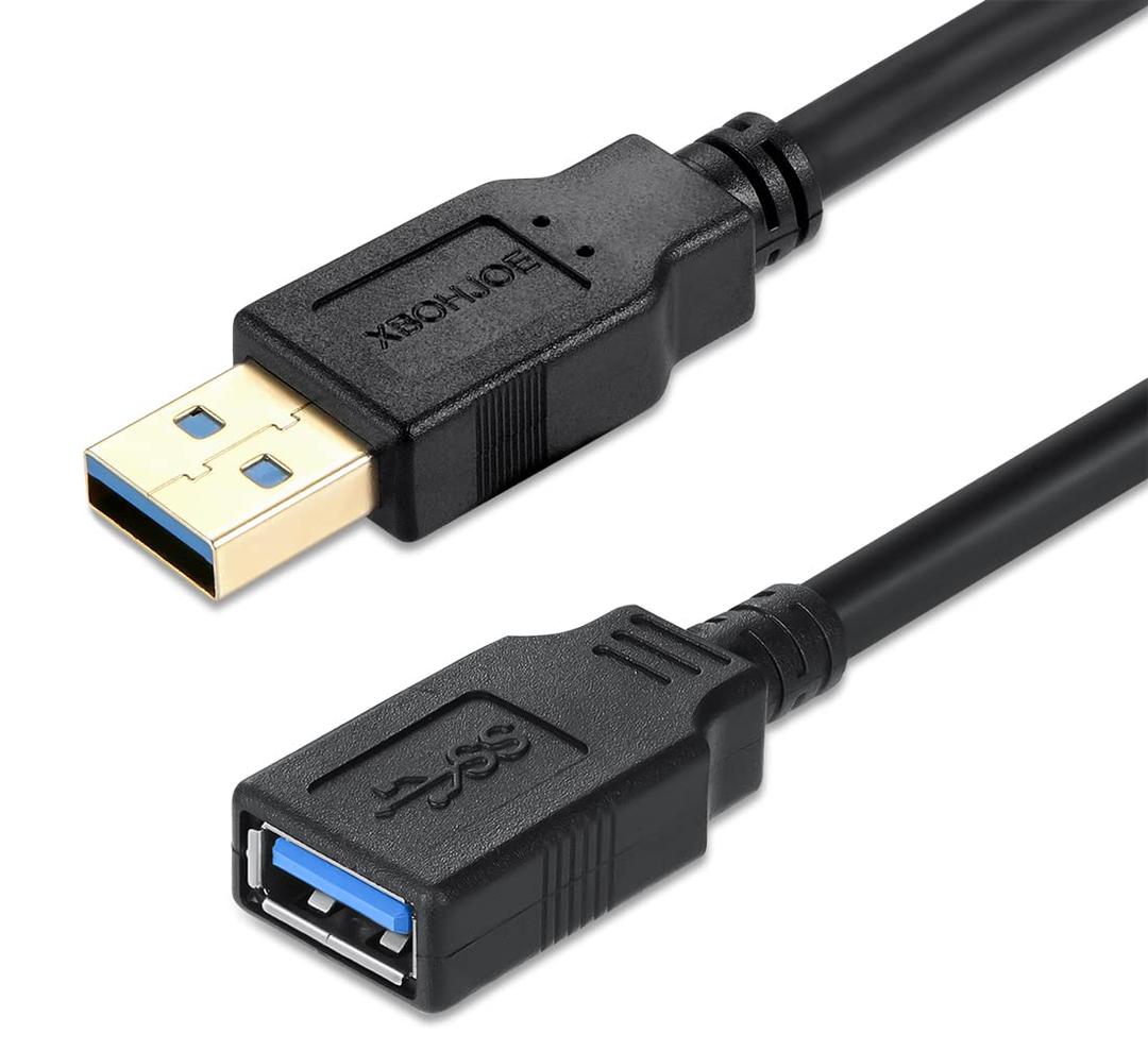 USB Extension Cable 3.3ft USB 3.0 Male to Female Extender Cord Data Transfer 5Gbps for USB Flash Drive,Mouse,Xbox,Keyboard, Card Reader,Printer etc (3.3FT Black)
