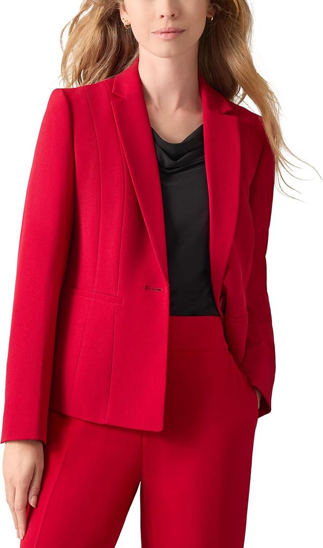 Kasper Women's Stretch Crepe One-Button Blazer, Size 6