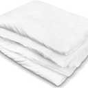 Polyfill Toddler Comforter for Crib & Bed, Lightweight and Breathable, Baby Quilt Blanket (36x51) White