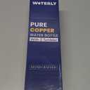 Hammered Copper Water Bottle (34 Oz /1000ml) With Set Of 2 Tumbler (10 Oz/300ml Each) | Best use for Office,Gym & gifts |100% Pure Copper Material with Leak proof Quality Made In India