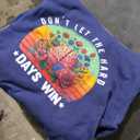 Don't Let The Hard Days Win Pullover Hoodie (M, Navy Blue)