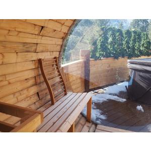 HouseVibe Sauna Backrest with Headrest - Ergonomic S-Shaped Wooden Support for Sauna & Spa (16.5x33.5 inch)