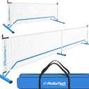 PICKLETECH 4.0 Slim Version Portable Pickleball Nets Outdoor Game 22 FT Pickleball Net-USAPA Regulation Size-Pickle Ball Net System with Carrying Bag for Driveway, 2in 1