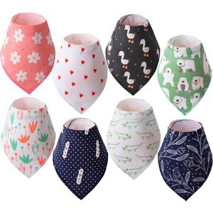 Mr. Pen- 8 Pack Baby Bibs - Drool, Bandana Bibs for Toddler Boys & Girls