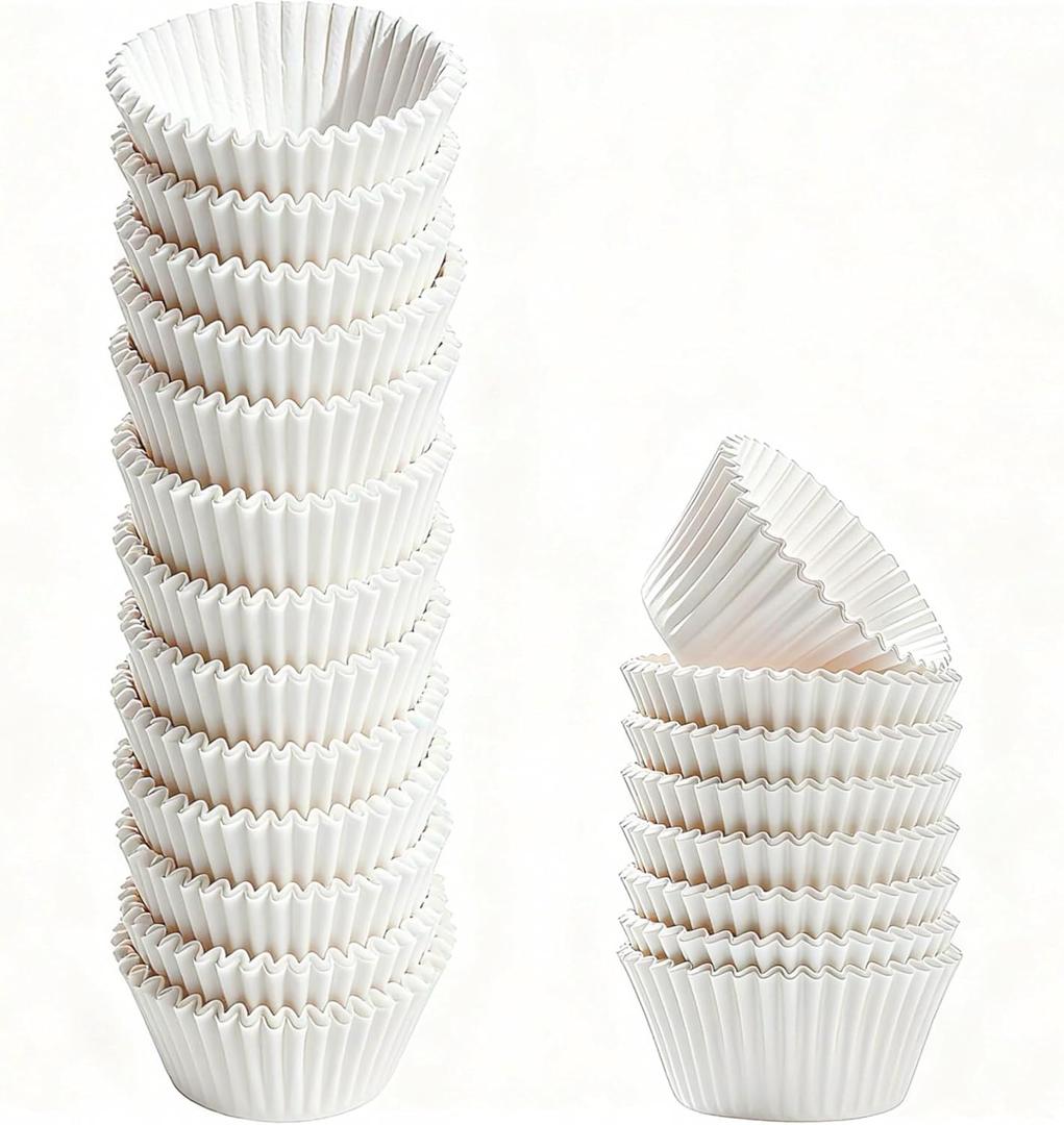 1000 Pcs 1 Inch Mini Muffin Liners,Muffin Liner for Baking White Cupcake Papers Baking Cup Liners,Used for 48 Cup Mini Muffin Pan