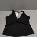 Women's Solid Color Sleeveless Casual Fitted Tank Top, Knit Low V-Neck Sexy Camisole, Fashion Summer, Medium, Black