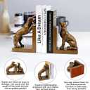 Dog Bookends, Book Ends for Shelves to Hold Books Heavy Duty, Creative Resin Book Holders for Kitchen Desk Home Office