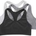 Hanes Women's Racerback Cotton T-Back Bralette (3 Pack)